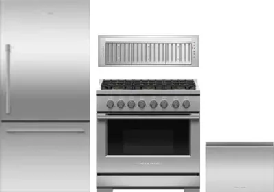 4 Piece Package Includes Refrigerator, Range, Hood And Dishwasher